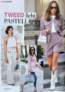 Bunte Germany - No. 22 page 50 - 2021 05 27 - Fashion - Tweed liebt pastell - Alexandra Lapp