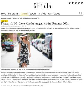 Frauen ab 40 - Diese Kleider tragen sie im Sommer 2021 - grazia-magazin.de - 2021 06 21 - Alexanda Lapp - found on https://www.grazia-magazin.de/fashion/frauen-ab-40-kleider-trends-sommer-2021-50283.html