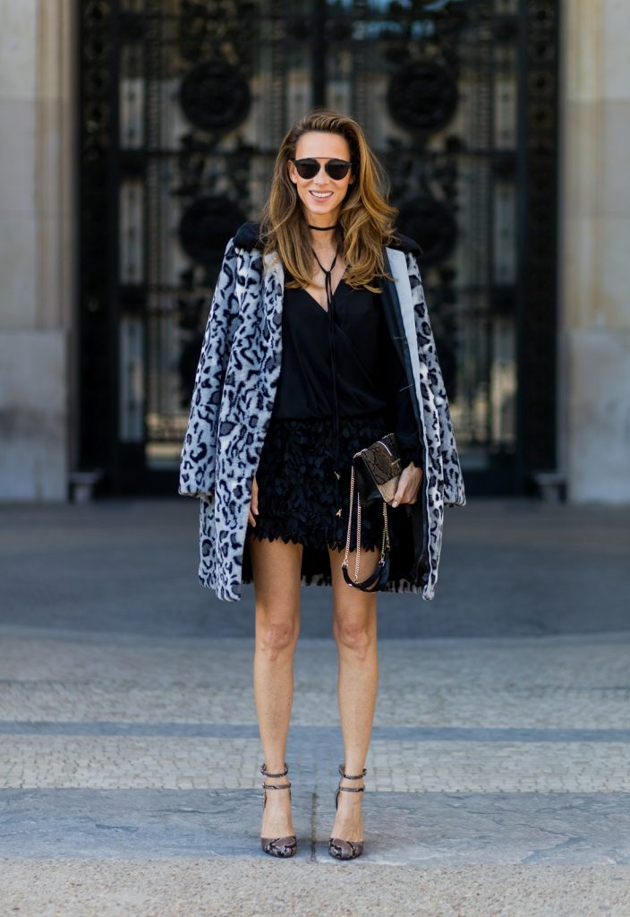 PARIS - OCTOBER 03: Alexandra Lapp (@alexandralapp_) wearing a Patrizia Pepe and Dior sunglasses at Le Grand Palais on September 9, 2016 in New York City. (Photo by Christian Vierig/Getty Images) *** Local Caption *** Alexandra Lapp