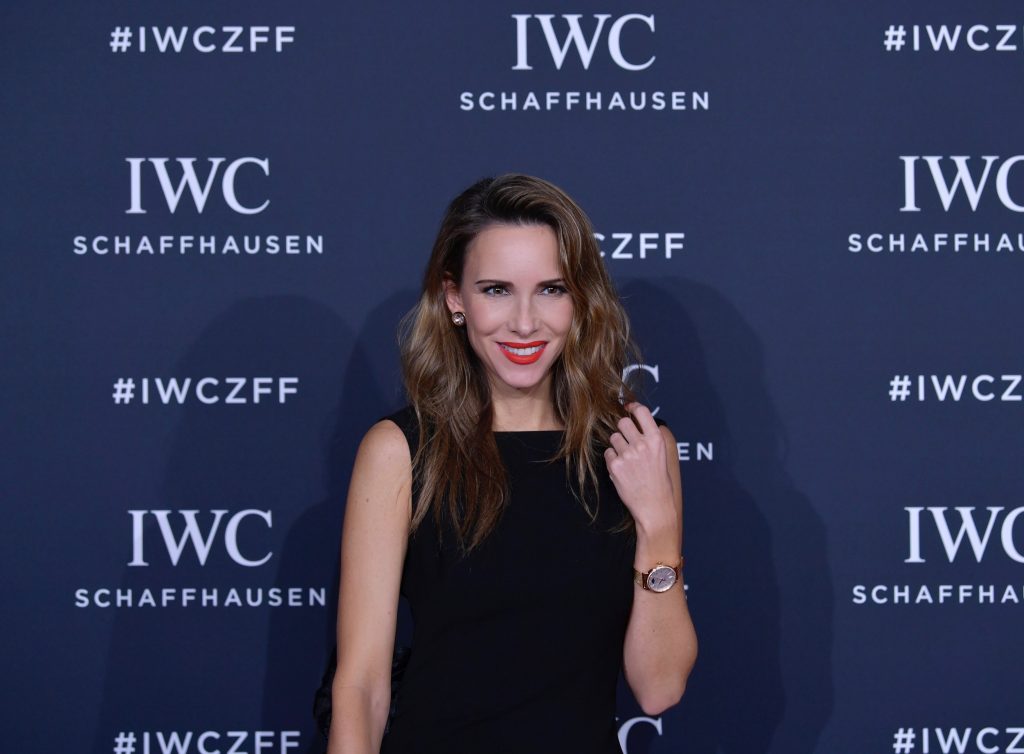 Alexandra Lapp attending the Zurich Film Festival, ZFF with IWC wearing the IWC Portofino Automatic Moon Phase 37, in 18 carat red gold with 66 sparkling diamonds, on September 30th, 2017.