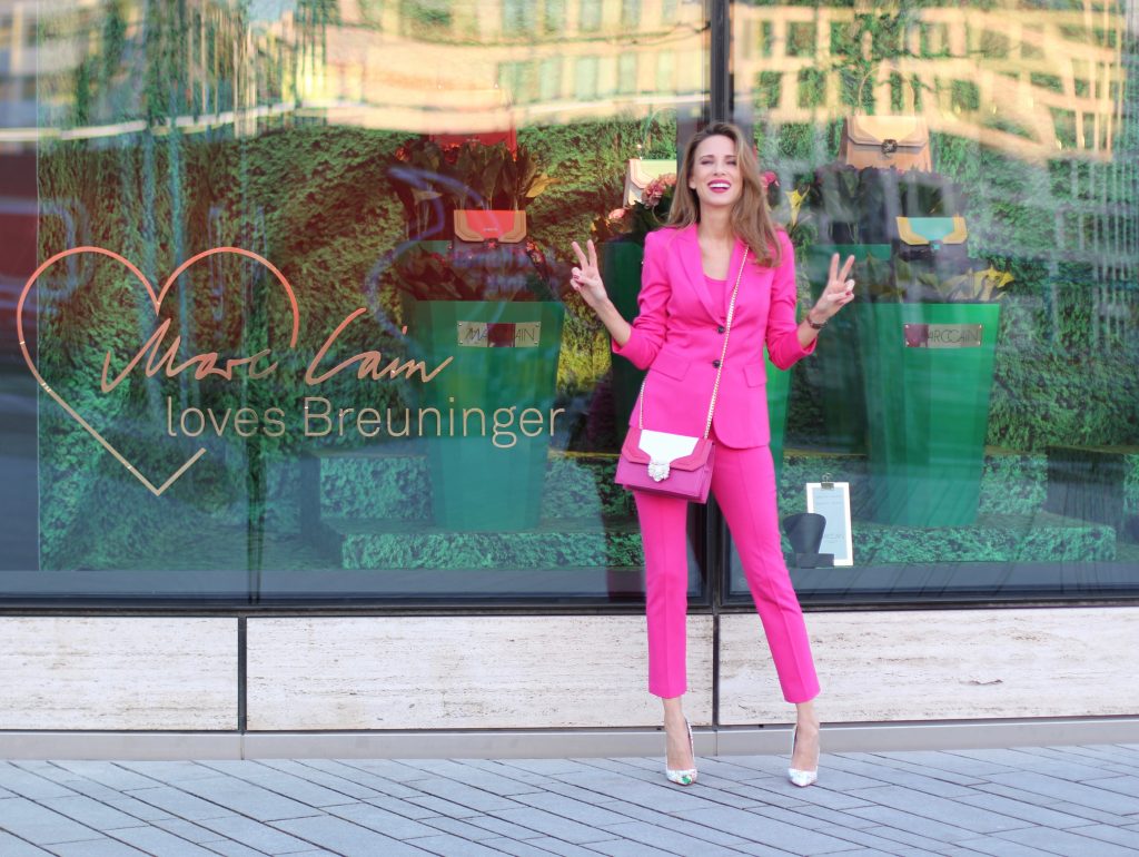 DUESSELDORF, GERMANY - MARCH 08: Blogger and Model Alexandra Lapp during Marc Cain presentation 'Marc Cain loves Breuninger' event on March 8, 2018 in Duesseldorf, Germany. 