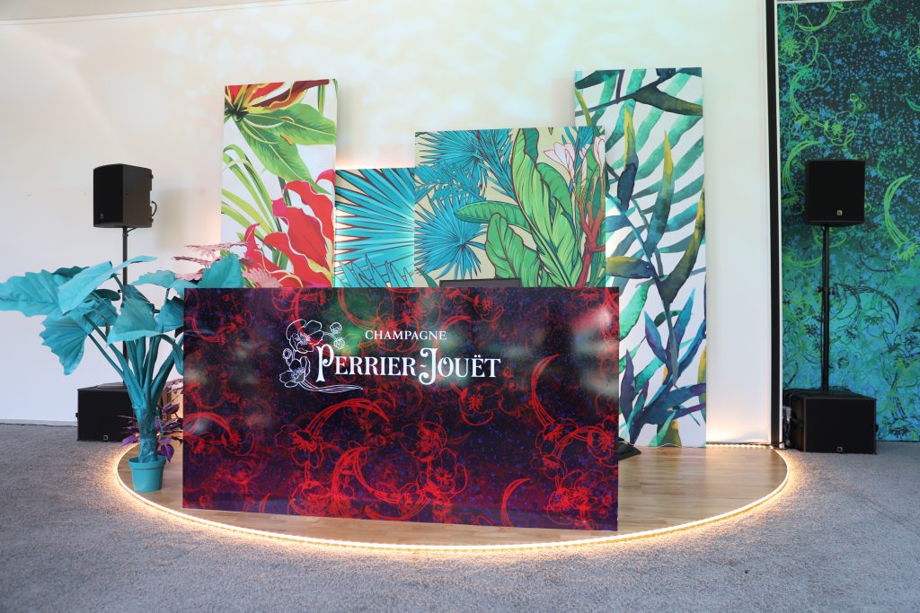 Blogger and Model Alexandra Lapp attending the Perrier-Jouët event in Munich where the famous Champagne house transformed Munich into an urban jungle, all under the motto “Art of the Wild”. 