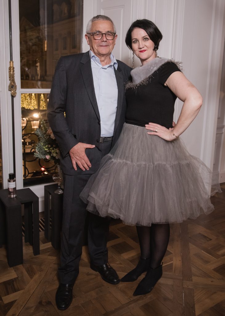 Alexandra Lapp at the Christian Dior Christmas Dinner in Paris on November 28, 2018 in Paris, France.