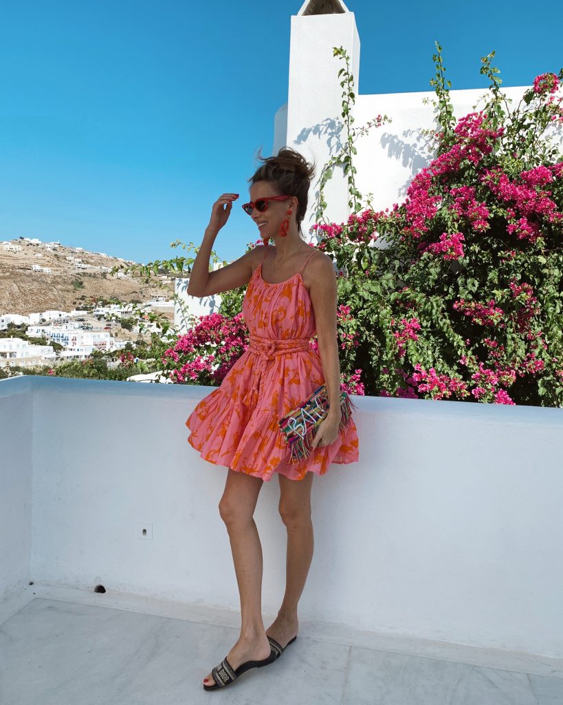 Alexandra Lapp in a Mykonos Look is seen on vacation on the Greek Islands