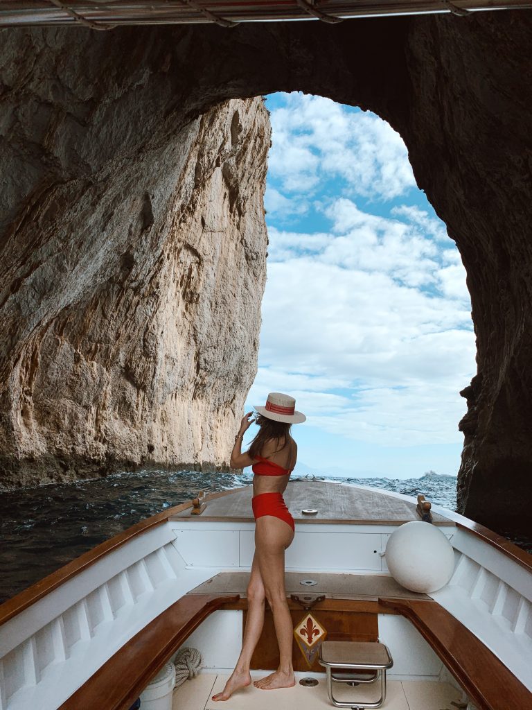 Alexandra Lapp is seen on the isle of Capri in a vacation look