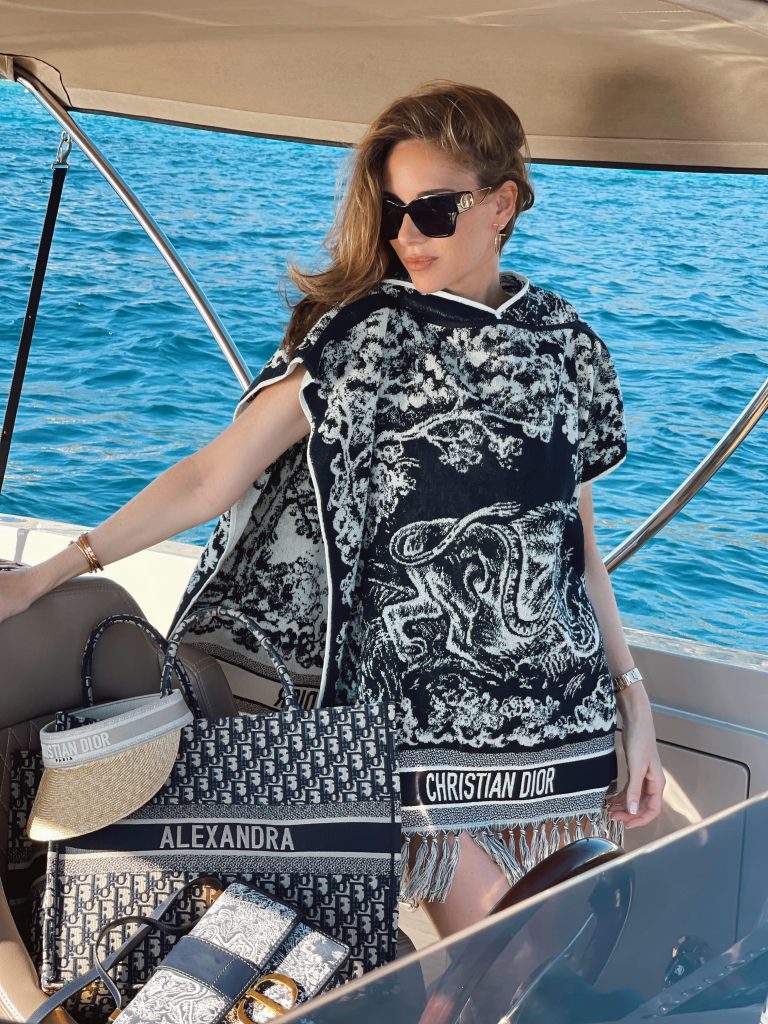 Alexandra Lapp is seen wearing her suit case must haves on the beautiful island of Mallorca.