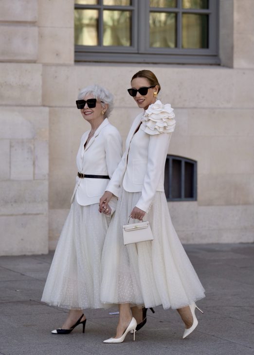 Alexandra Lapp x Seidensticker, Alexandra Lapp, Seidensticker, Chanel, Paris, Hermès, Christian Dior, Celine, Louboutin, France, Fashion Week, PFW, off-white, black, black and white, Skirt, Blouse, Marlene Pants, Blazer, Cardigan, Knitwear Alexandra Lapp is seen wearing pieces of the fourth drop of the Alexandra Lapp x Seidensticker collection in Paris.