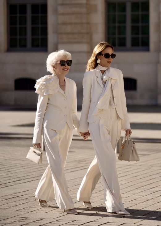 Alexandra Lapp x Seidensticker, Alexandra Lapp, Seidensticker, Chanel, Paris, Hermès, Christian Dior, Celine, Louboutin, France, Fashion Week, PFW, off-white, black, black and white, Skirt, Blouse, Marlene Pants, Blazer, Cardigan, Knitwear Alexandra Lapp is seen wearing pieces of the fourth drop of the Alexandra Lapp x Seidensticker collection in Paris.