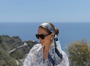 Alexandra Lapp enjoying a luxury holiday at San Domenico Palace, Taormina, A Four Seasons Hotel in Sicily, Italy. The fashion and lifestyle influencer experiences the beauty of the iconic Four Seasons resort overlooking the Ionian Sea and the historic town of Taormina. Elegant resort style, Mediterranean charm, and luxury travel inspiration capture the essence of a perfect Sicilian getaway.